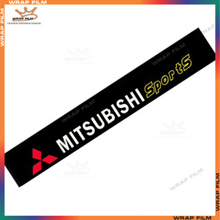 Tem kính lái- Tem dán chống nắng-trang trí kính ô tô MITSUBISHI (Tặng gạt dán)