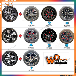 Decal dán mâm Xpander phối đỏ 3M phản quang (bộ 5bánh)