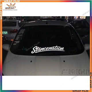 Tem kính lái dán kính ô tô style JDM tem chữ dán xe