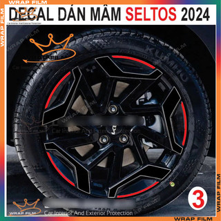 Decal dán mâm Kia Seltos 2024 (5 bánh)
