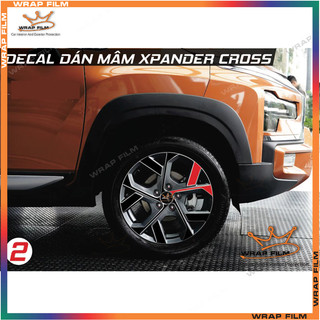 Decal dán mâm Xpander Cross 2023-2025 - Tem dán lazang xpander cross ( Giá bao gồm 5 bánh)