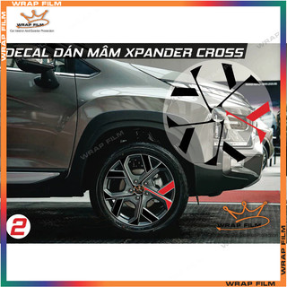Decal dán mâm Xpander Cross 2023-2025 - Tem dán lazang xpander cross ( Giá bao gồm 5 bánh)