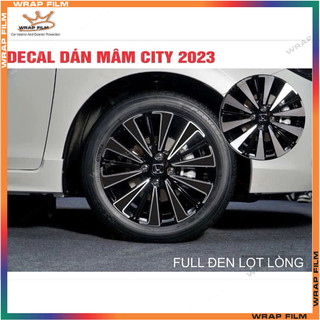 Decal dán mâm Honda City 2023-2026 ( giá bao gồm 5 bánh)- tem dán mâm - Decal dán lazang
