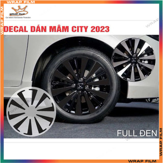 Decal dán mâm Honda City 2023-2026 ( giá bao gồm 5 bánh)- tem dán mâm - Decal dán lazang