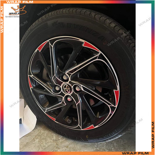 Decal dán mâm Toyota Vios 2021 2022 - Decal Tem dán lazang Toyota Vios ( Gía bao gồm 5 bánh)