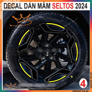 Decal dán mâm Kia Seltos 2024 (5 bánh)