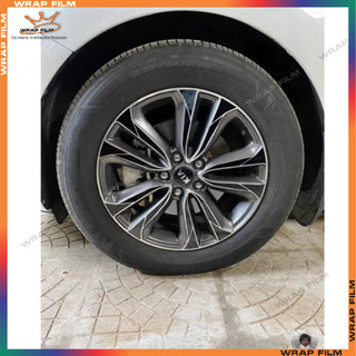 Decal dán mâm Kia Sedona ( giá bao gồm 5 bánh), Decal bảo vệ mâm xe không thấm nước không để lại keo khi bóc