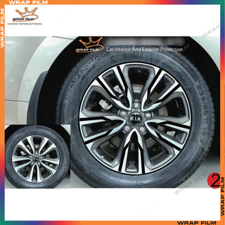 Decal dán mâm Kia Sedona ( giá bao gồm 5 bánh), Decal bảo vệ mâm xe không thấm nước không để lại keo khi bóc