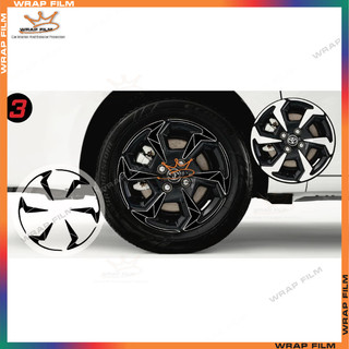 Decal dán mâm Toyota vios 2023 đến 2026  - decal dán lazang vios - ( Giá bao gồm 5 bánh)