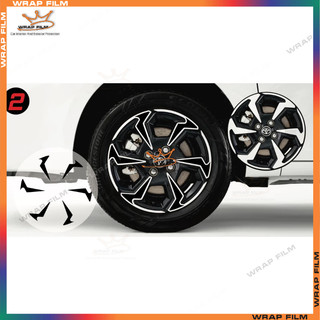 Decal dán mâm Toyota vios 2023 đến 2026  - decal dán lazang vios - ( Giá bao gồm 5 bánh)