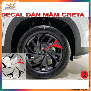 Decal dán mâm Creta 2022 đến 2024 ( Bộ 5 bánh)