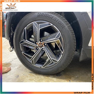 Decal dán đổi màu đèn Tucson 2022-2024 form cũ -  Decal dán mâm Tucson (Turbo) - Giá bao gồm 5 bánh