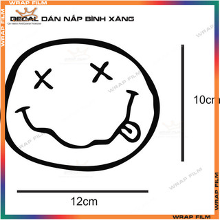 Decal mặt cười dán nắp bình xăng phản quang
