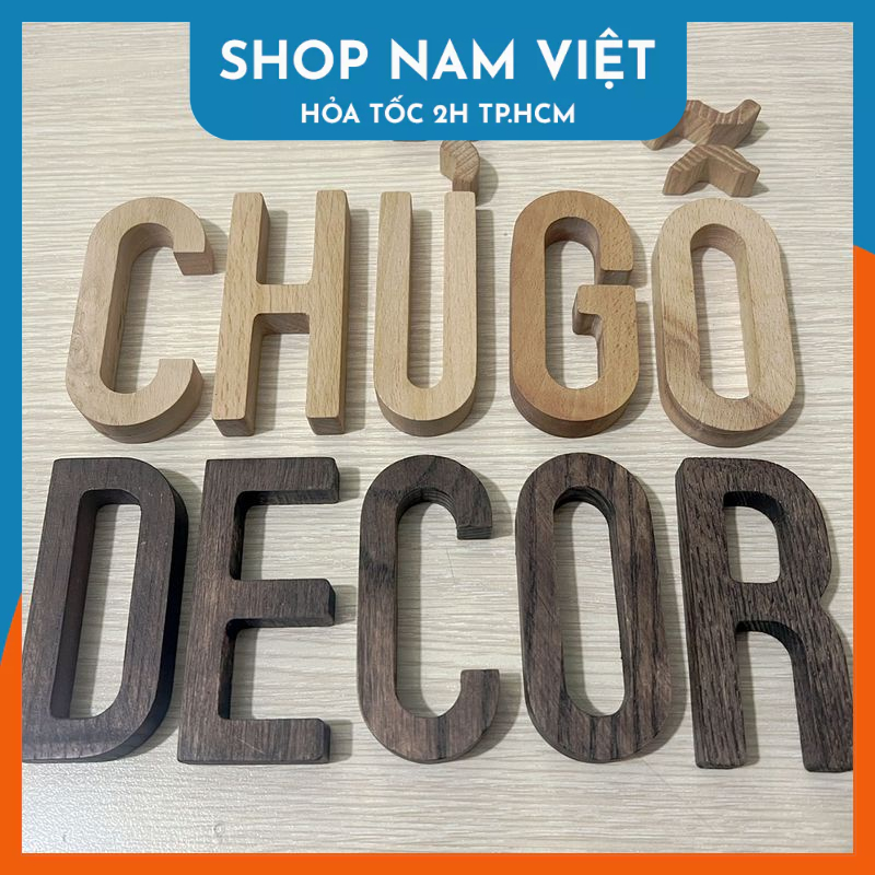 Chữ Gỗ Trang Trí, Chữ Gỗ Tự Nhiên Decor Văn Phòng, Cửa Hàng (SIZE LỚN ...