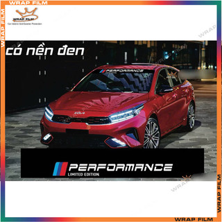 Tem dán kính lái chống nắng kính lái ô tô lll PERFORMANCE ( Tặng gạt dán)