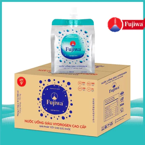 Thùng 40 Túi Nước Uống Ion Kiềm Giàu Hydrogen Cao Cấp Fujiwa Dạng Túi Bạc 300ml - Detox Nhanh Chống Oxy hoá Mạnh