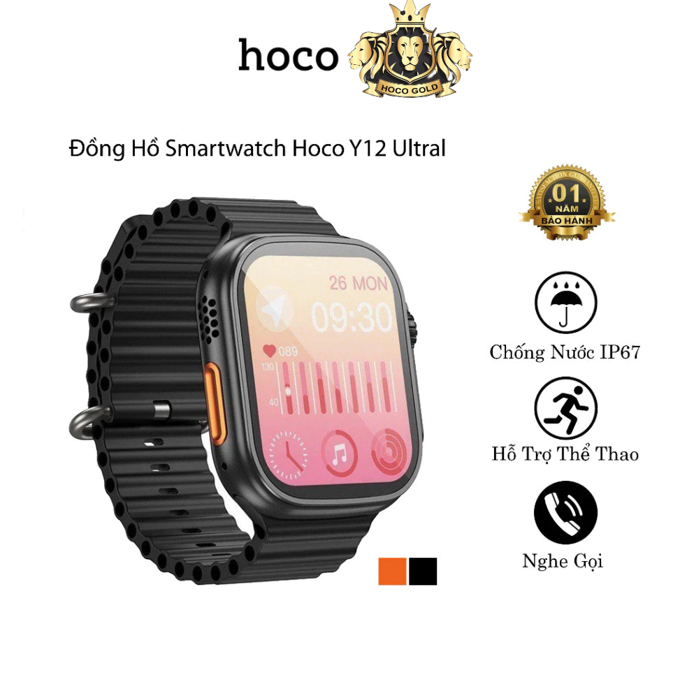Đồng Hồ Thông Minh HOCO Y12 Ultra, Smartwatch Nghe Gọi,Hỗ Trợ Thể Thao ...
