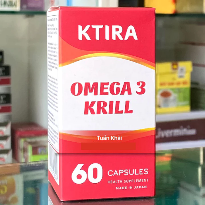Viên uống KTIRA OMEGA 3 KRILL dầu nhuyễn thể 60 viên nhập khẩu Nhật Bản