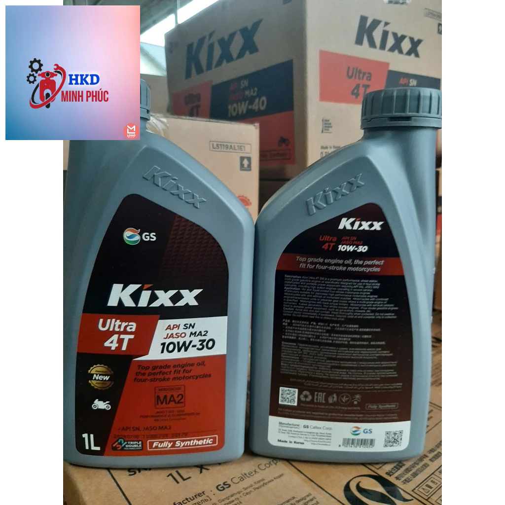{10w30 chai 1L) Dầu Nhớt Kixx Ultra 4T 10W30 Tổng hợp dành cho xe số xe ...