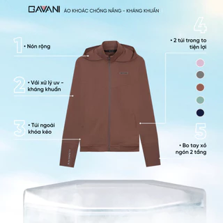 Áo khoác thun nam chống uv, chống nắng và kháng khuẩn Gavani HOZ SUN SAFETY