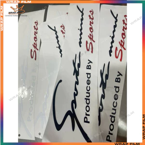 Decal trang trí capo Sport Mind (đỏ phản quang 3M) Decal cao cấp không phai màu không để lại sơn khi bóc - Decal Dán Mâm