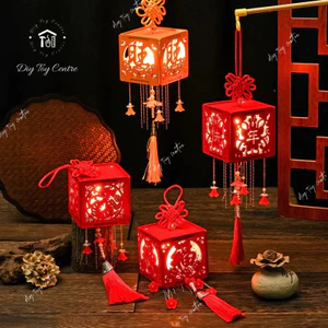 Đồ chơi quà tặng trang trí ngày tết, đèn lồng trung thu họa tiết hoa tự lắp ghép ĐÈN LỒNG CỔ PHONG