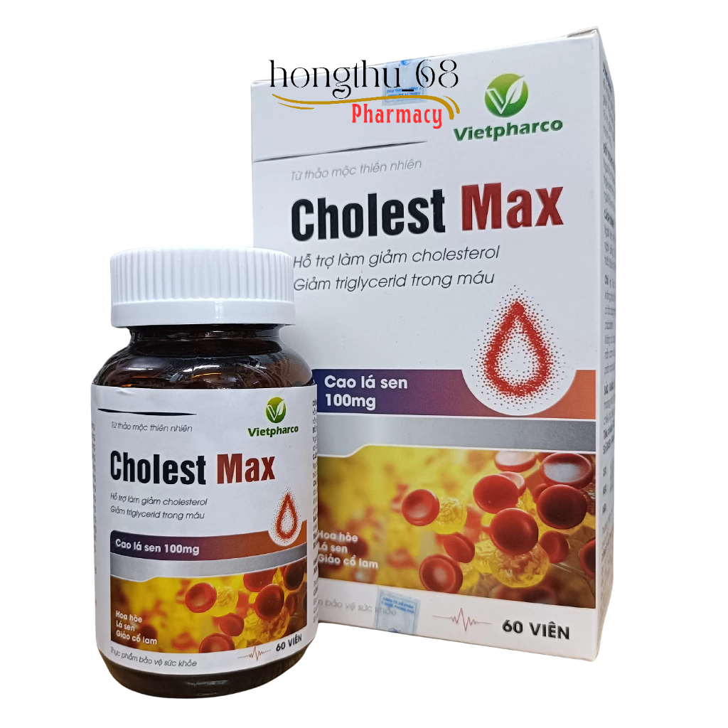 Cholest Max 60 viên - Hỗ trợ giảm cholesterol, giảm triglycerid trong ...