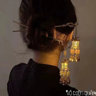 Trâm Cài Tóc Phát Sáng - Trâm Đèn Lồng Liên Hoa Đăng Chơi Trung Thu