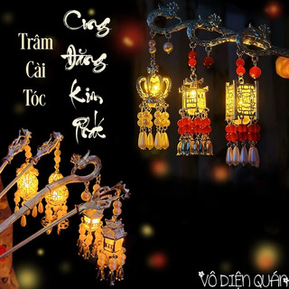Trâm Cài Tóc Phát Sáng - Trâm Đèn Lồng Liên Hoa Đăng Chơi Trung Thu