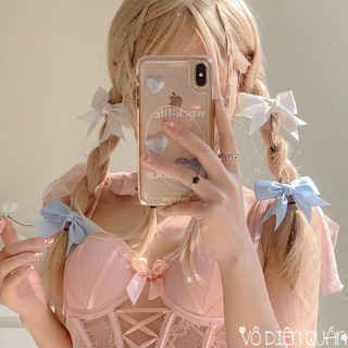 Kẹp Tóc Nơ Nhí Điềm Du Sắc Hệ Phong Cách LoLi Dễ Thương Hàn Quốc Cho Nữ