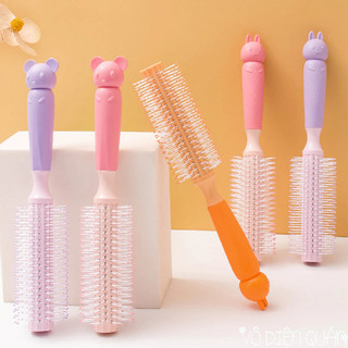 Lược Tròn Tạo Phồng Tóc Màu Pastel Hình Gấu Thỏ Cute Dễ Thương Chống Tĩnh Điện