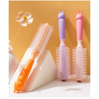Lược Tròn Tạo Phồng Tóc Màu Pastel Hình Gấu Thỏ Cute Dễ Thương Chống Tĩnh Điện