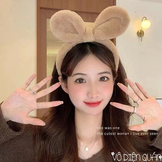 Băng Đô Nơ Nhung Tai Thỏ Dễ Thương Dành Cho Nữ Phong Cách Baby Hàn Quốc