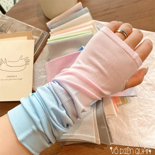Găng tay chống tia UV chống nắng cho nam nữ màu omber thời thượng chất thun lạnh siêu co giãn thoáng mát