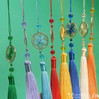 Tua Rua Kết Chỉ Hoa Đào Tiên Hiệp Cổ Trang Kết Hợp Set Hán Phục Treo Sáo Decor Phụ Kiện Thời Trang