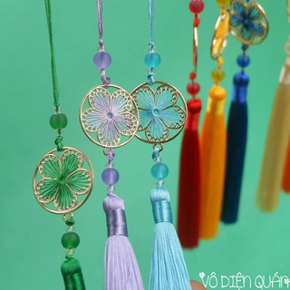 Tua Rua Kết Chỉ Hoa Đào Tiên Hiệp Cổ Trang Kết Hợp Set Hán Phục Treo Sáo Decor Phụ Kiện Thời Trang