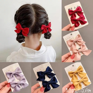 Vỉ 2c Cặp Tóc Nơ Nhí Xinh Xắn Dễ Thương Cho Mẹ Và Bé