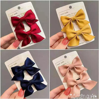 Vỉ 2c Cặp Tóc Nơ Nhí Xinh Xắn Dễ Thương Cho Mẹ Và Bé
