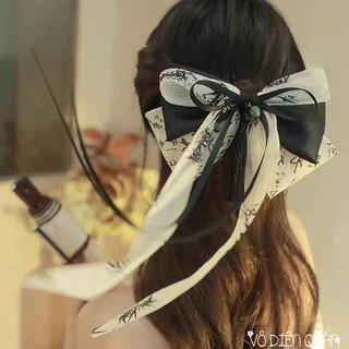 KẸP TÓC NƠ VẢI THỦY MẶC PHONG CÁCH CỔ TRANG THANH LỊCH CHO NỮ DỰ TIỆC KẾT HỢP SET HÁN PHỤC