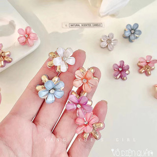 1c Kẹp Tóc Hình Hoa Mini Kẹp Tóc Càng Cua Đính Đá Thời Trang Hàn Quốc Dễ Thương Cho Nữ và Cho Bé Gái