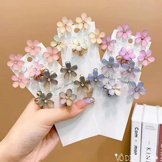 1c Kẹp Tóc Hình Hoa Mini Kẹp Tóc Càng Cua Đính Đá Thời Trang Hàn Quốc Dễ Thương Cho Nữ và Cho Bé Gái