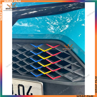 Decal dán mặt calang Toyota Raize phản quang 3M