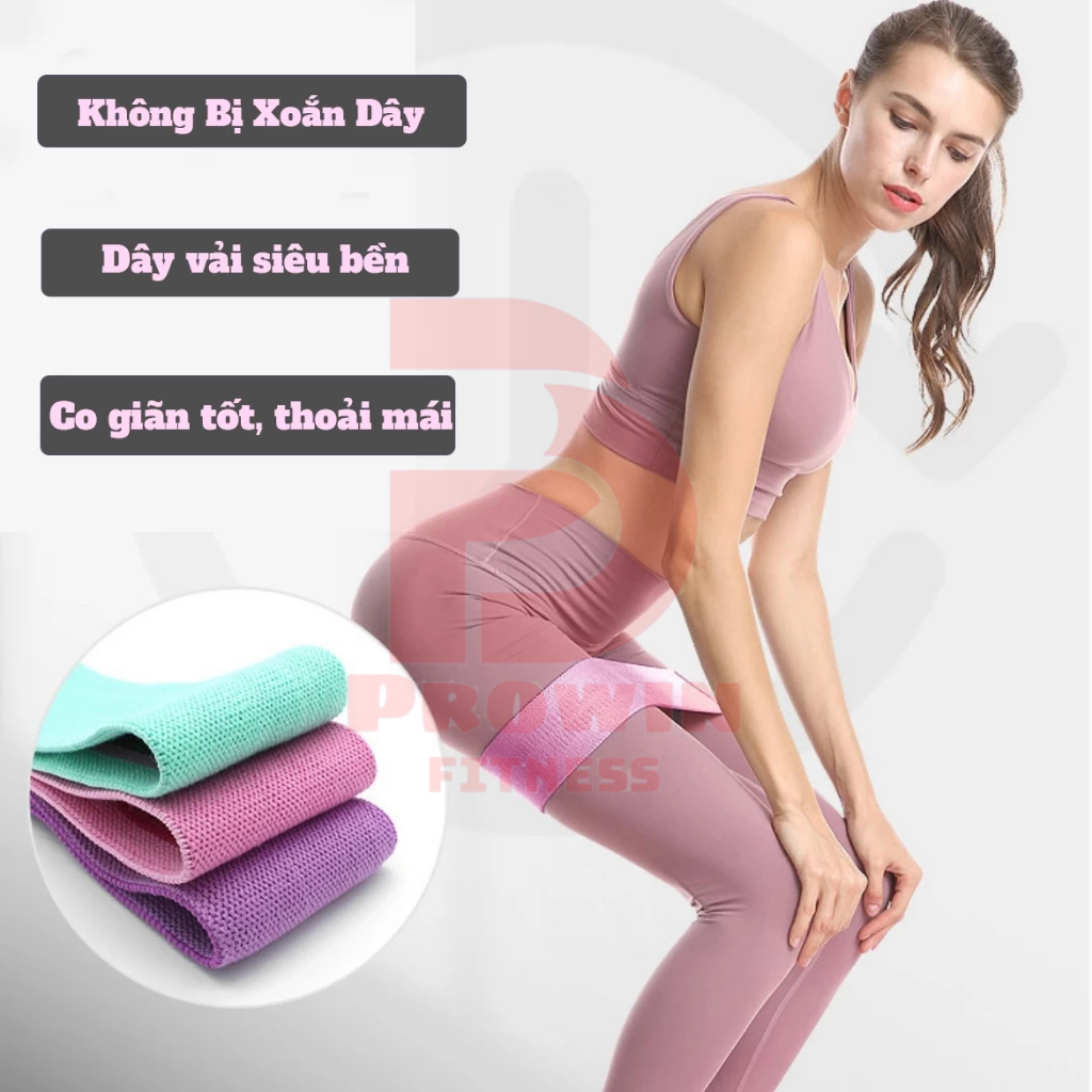 Dây miniband vải Aolikes kháng lực tập gym chân mông tay đùi cao su