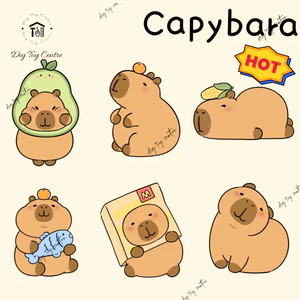 Sưu tầm 1 hộp lẻ (1 mô hình) Blind Box hộp mù mô hình chuột nước capybara cute THẾ GIỚI CAPYBARA2