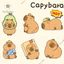 Sưu tầm 1 hộp lẻ (1 mô hình) Blind Box hộp mù mô hình chuột nước capybara cute THẾ GIỚI CAPYBARA2