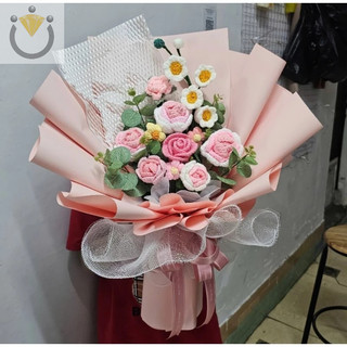 [HCM] Bó hoa hồng len, quà tặng 20/10