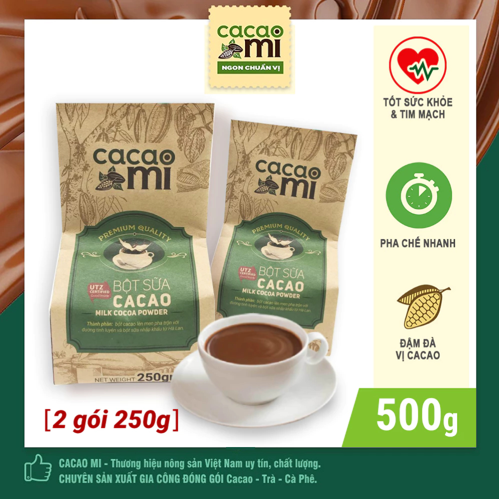Ảnh Bột ca cao sữa hoà tan 3in1 CACAOMI vị ngọt dịu thức uống sô cô la đậm đà cacao nguyên chất 500g/1kg 1