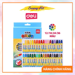 But sáp dầu Deli an toán cho bé 12/24/36 màu hộp giấy