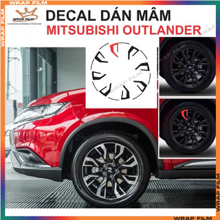 Decal dán mâm Mitsubishi Outlander (5 bánh) - Decal cao cấp không phai màu không thấm nước