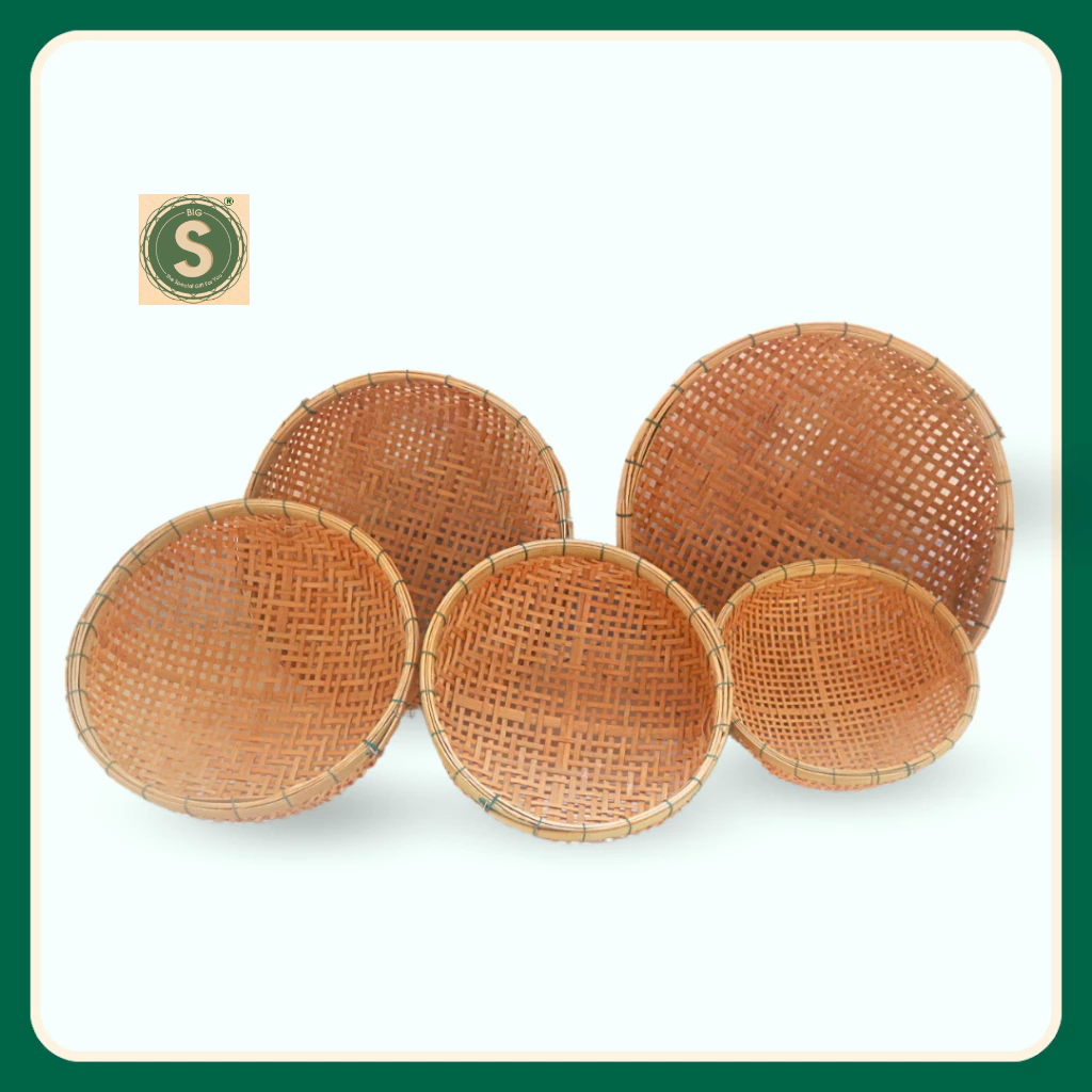 Rổ cật tre (vỏ tre) 1 bộ gồm 5 cái | Shopee Việt Nam